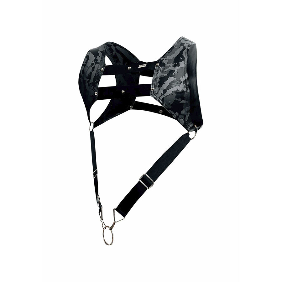 MOB - DNGEON HARNESS WITH SILVER PENIS RING ONE SIZE - Bild 6