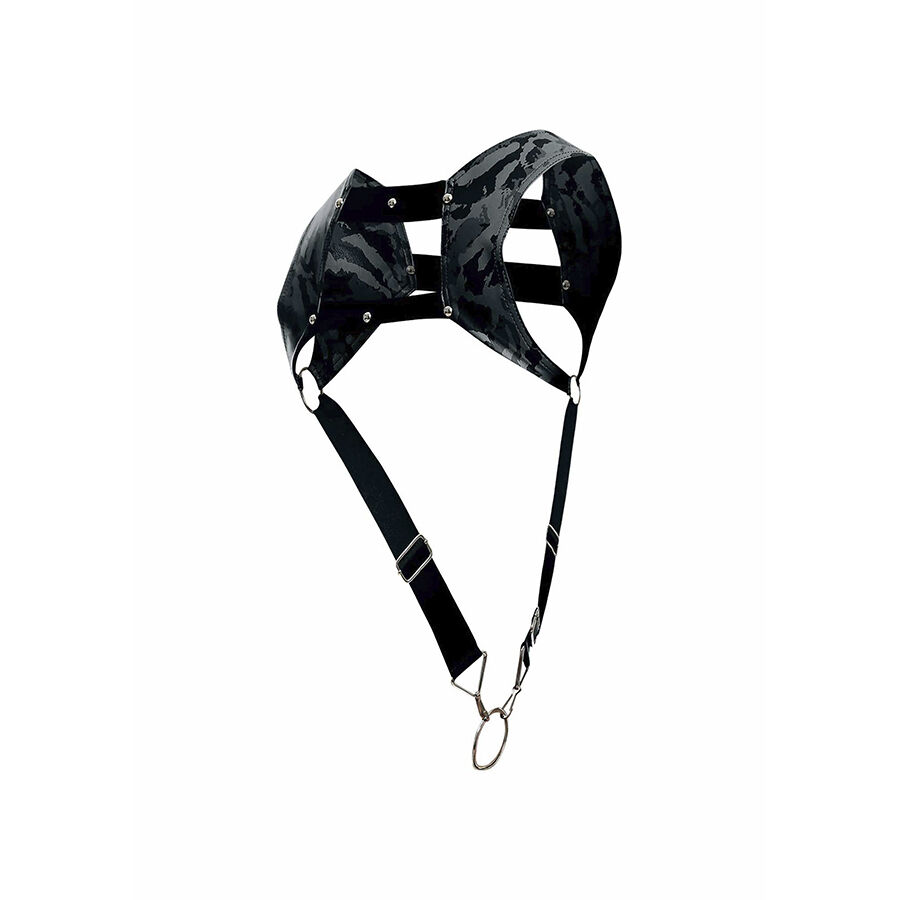 MOB - DNGEON HARNESS WITH SILVER PENIS RING ONE SIZE - Bild 3