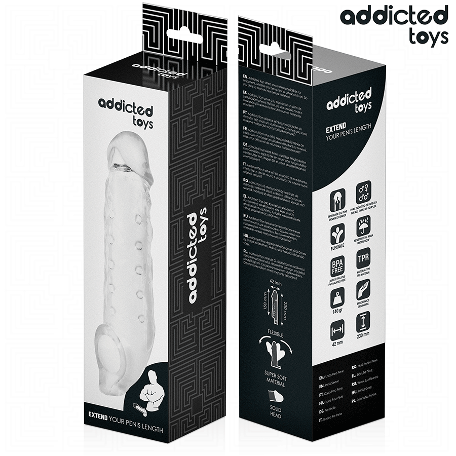 ADDICTED TOYS - TRANSPARENT PENIS SHEATH SIZE M 27 CM - Bild 7