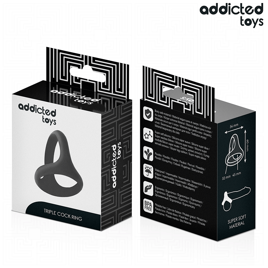 ADDICTED TOYS - THICK TRIPLE PENIS RING - Bild 7