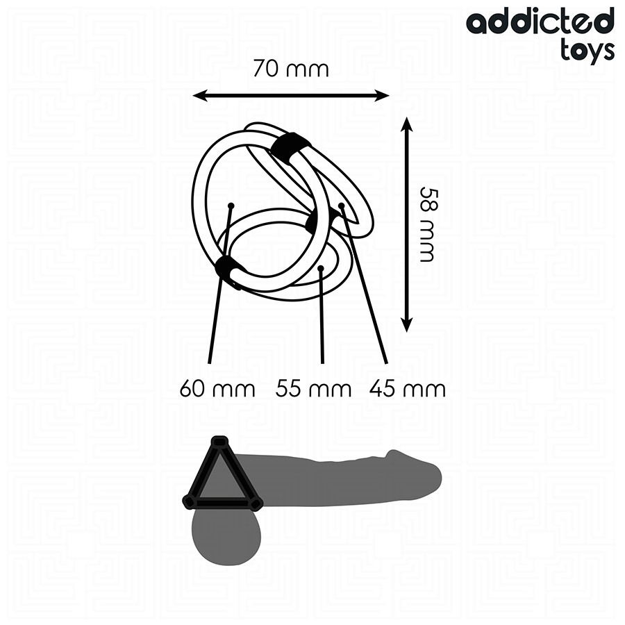 ADDICTED TOYS - TRIPLE PENIS RING - Bild 4
