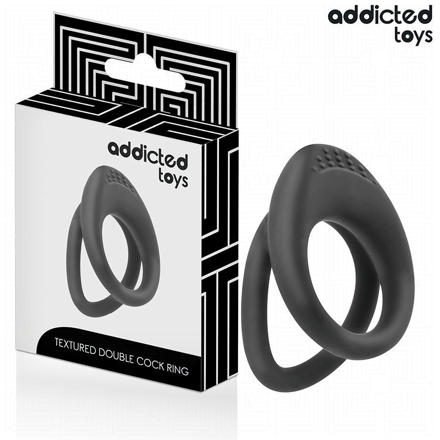 Alternative view of ADDICTED TOYS - DOUBLE TEXTURED PENIS RING