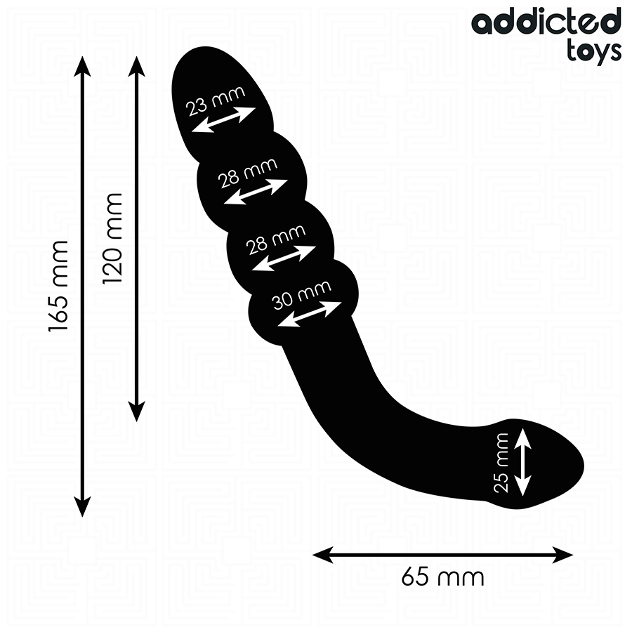 ADDICTED TOYS - DOUBLE ANAL MASSAGER SILICONE 16.5 CM - Bild 5