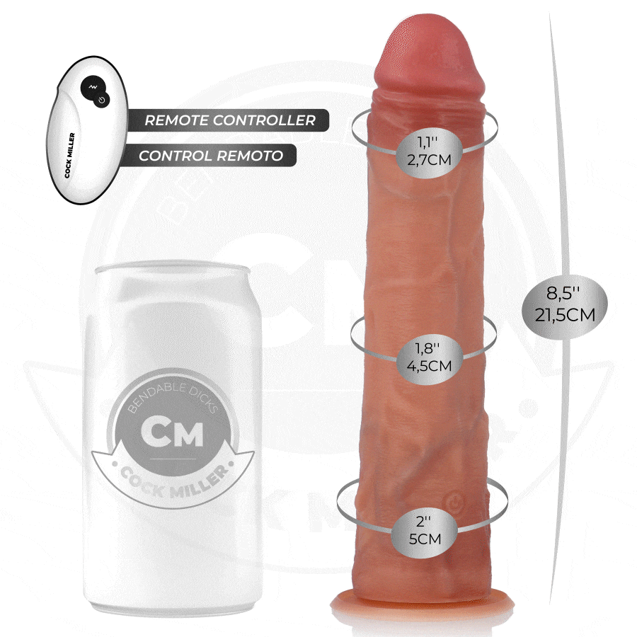 COCK MILLER - REALISTIC DILDO WITH SUCTION CUP AND VIBRATION WITH REMOTE CONTROL 21.5 CM - Bild 7