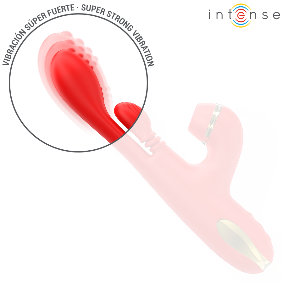 INTENSE - KATY MULTIFUNCTION CLITORIS STIMULATOR 4 INTERCHANGEABLE HEADS RED - Bild 6