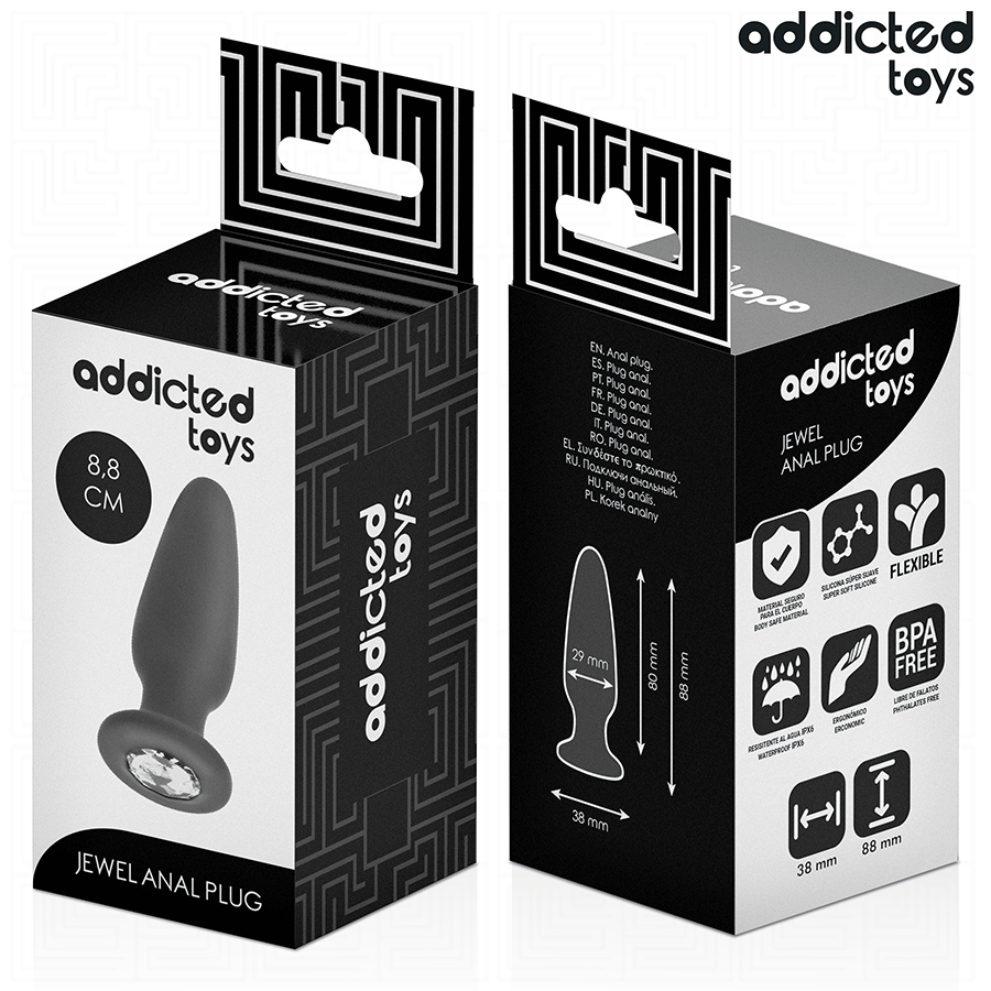 ADDICTED TOYS - ANAL PLUG WITH JEWEL SILICONE SIZE S 8.8 CM - Bild 3