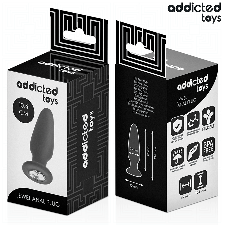 ADDICTED TOYS - ANAL PLUG WITH JEWEL SILICONE SIZE M 10.4 CM - Bild 3