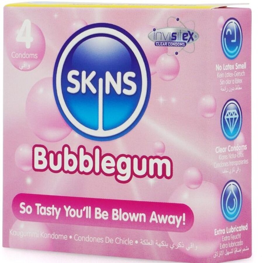 SKINS - BUBBLEGUM PREMIUM CONDOMS PACK 4 - Bild 4