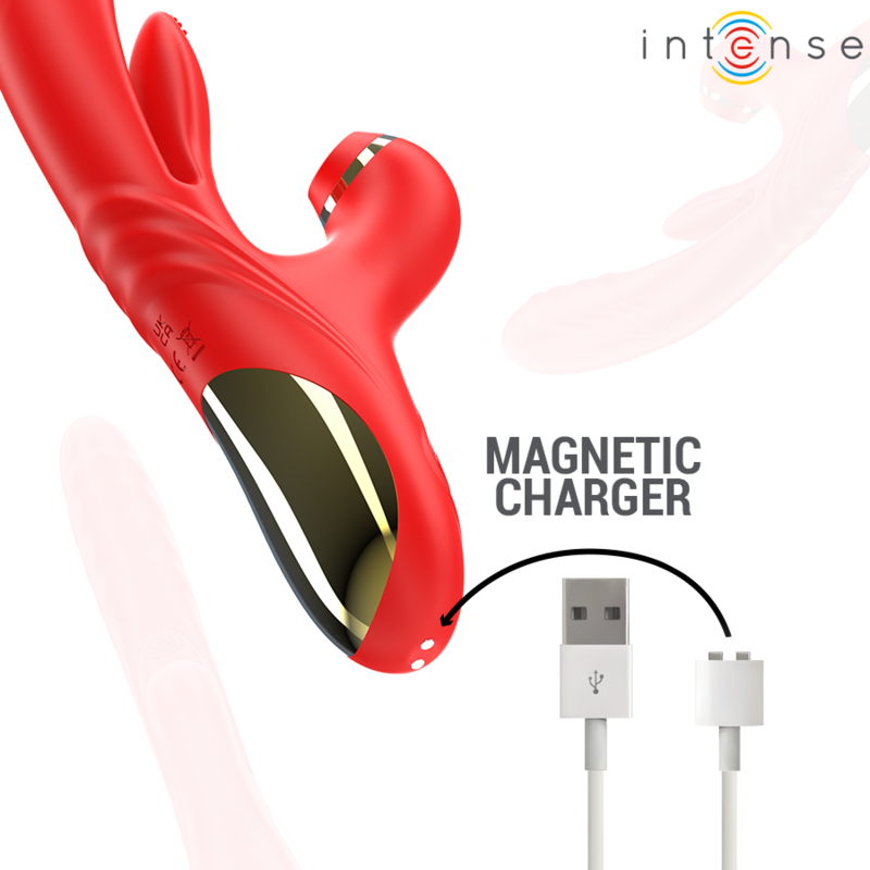 INTENSE - KAROL MULTIFUNCTION VIBRATOR THRUST & STIMULATION & STIMULATING WAVES RED - Bild 7
