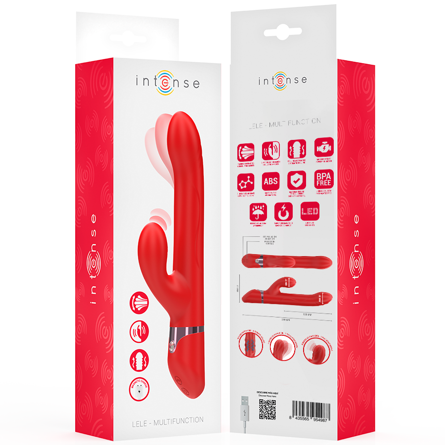 INTENSE - LELE MULTIFUNCTION VIBRATOR ROTATING & OSCILLATION & STIMULATION RED - Bild 8