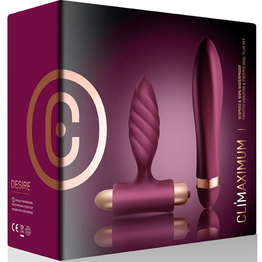 CLIMAXIMUM - DESIRE KIT TWISTED VIBRATOR + ANAL PLUG - Bild 5