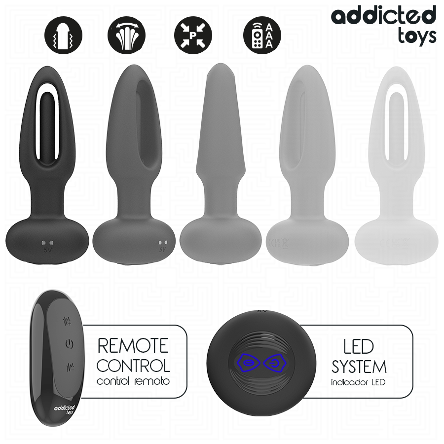 ADDICTED TOYS - ANAL PLUG WITH VIBRATING TONGUE AND REMOTE CONTROL - Bild 4
