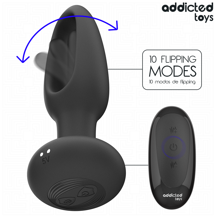 ADDICTED TOYS - ANAL PLUG WITH VIBRATING TONGUE AND REMOTE CONTROL - Bild 7
