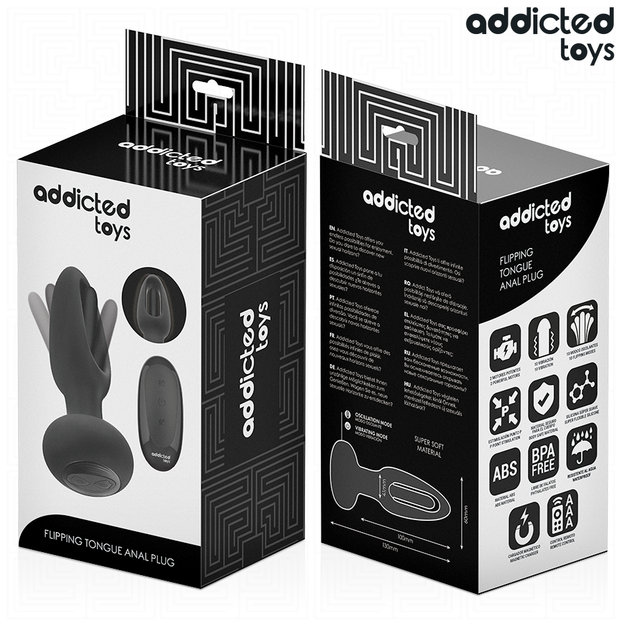 ADDICTED TOYS - ANAL PLUG WITH VIBRATING TONGUE AND REMOTE CONTROL - Bild 3