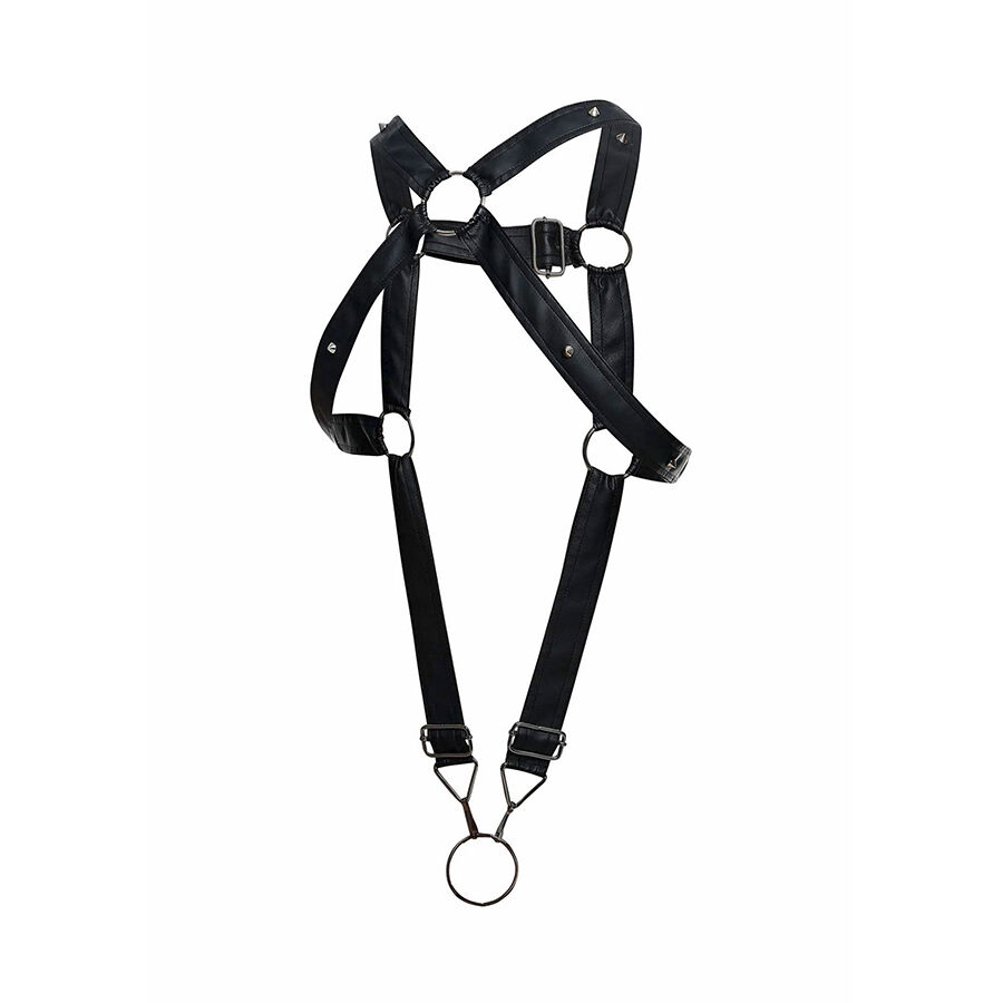 MOB - DNGEON BLACK CROSSED PENIS HARNESS ONE SIZE - Bild 8