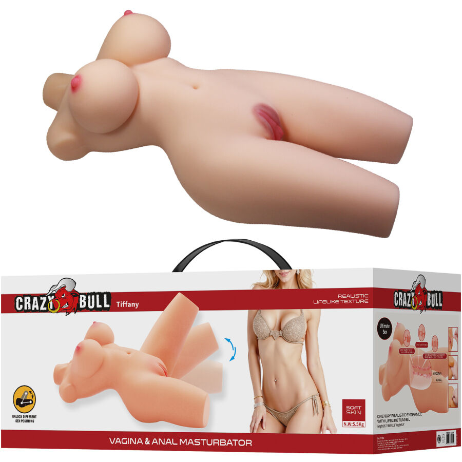 Alternative view of CRAZY BULL - TIFFANY REALISTIC FEMALE TORSO VAGINA AND ANAL 5.5 KG