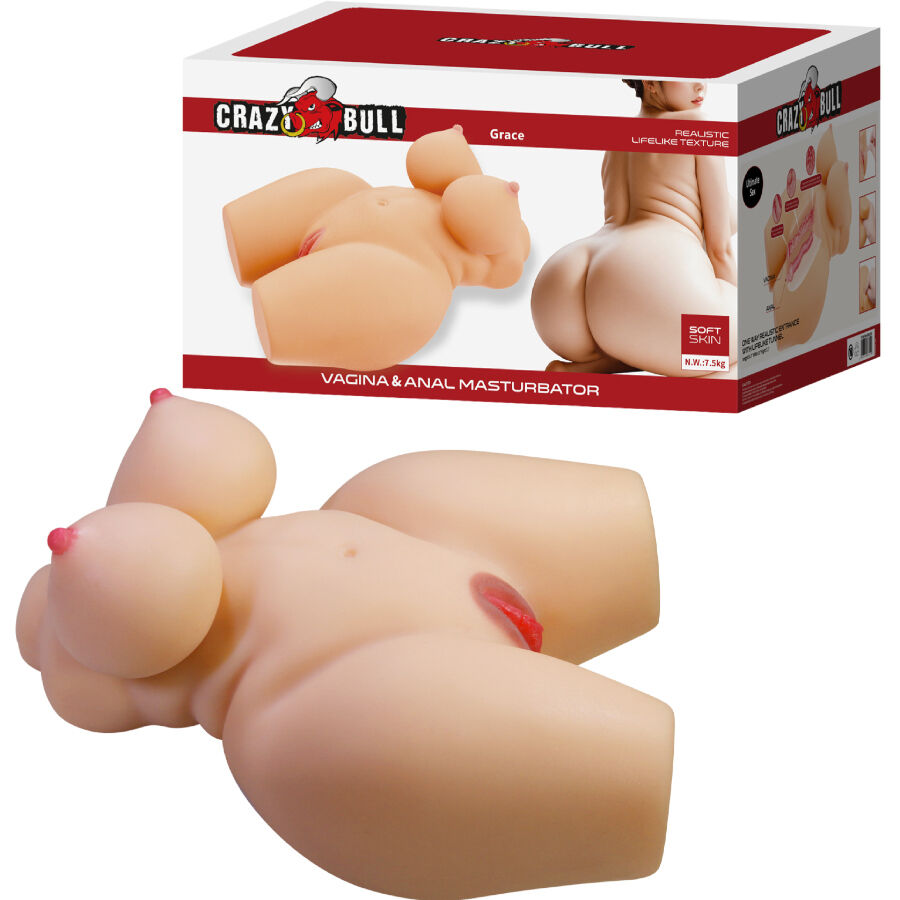 Alternative view of CRAZY BULL - GRACE REALISTIC FEMALE TORSO VAGINA AND ANAL 7.5 KG
