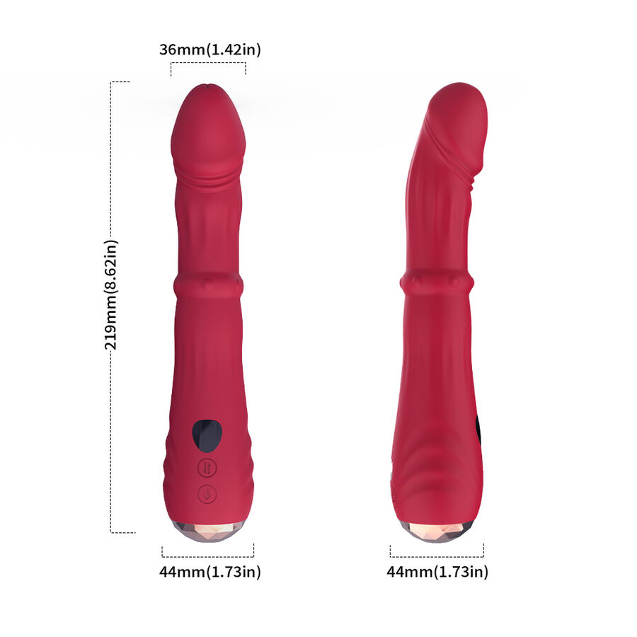 ARMONY - THERMO-ADJUSTABLE POINT A STIMULATOR VIBRATOR DILDO RED - Bild 7