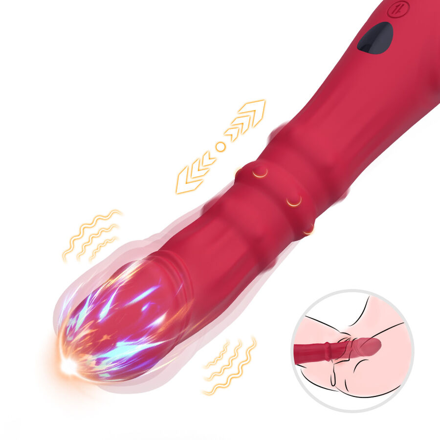 ARMONY - THERMO-ADJUSTABLE POINT A STIMULATOR VIBRATOR DILDO RED - Bild 9