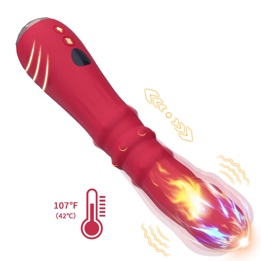 Alternative view of ARMONY - THERMO-ADJUSTABLE POINT A STIMULATOR VIBRATOR DILDO RED