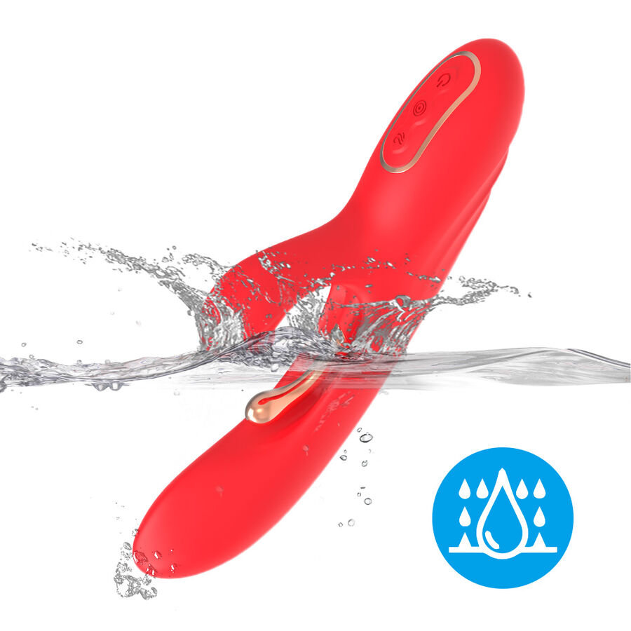 ARMONY - G-SPOT AND CLITORIS STIMULATOR VIBRATOR WITH OSCILLATING TONGUE RED - Bild 7