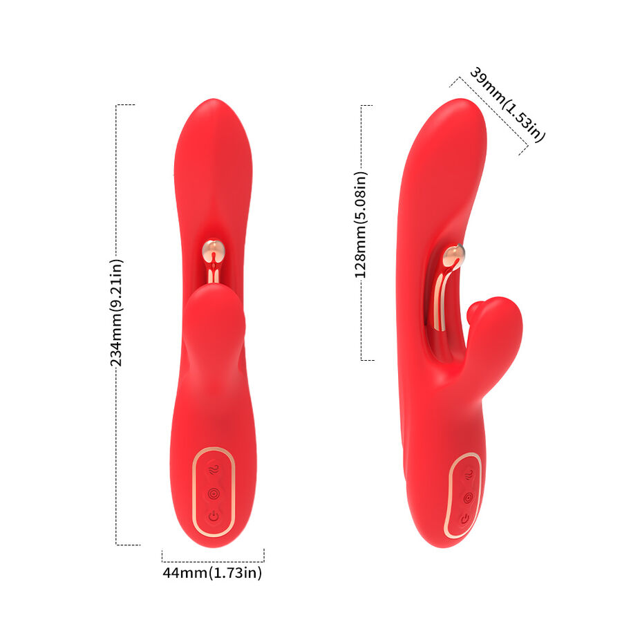 ARMONY - G-SPOT AND CLITORIS STIMULATOR VIBRATOR WITH OSCILLATING TONGUE RED - Bild 6