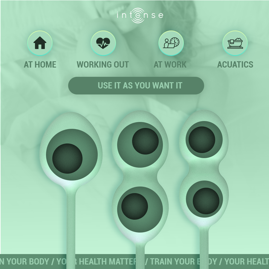 Alternative view of INTENSE - CHARLI KEGEL BALL KIT LIGHT JADE GREEN