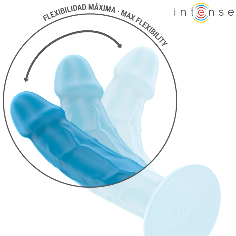INTENSE - PHOEBE REALISTIC VIBRATOR 10 VIBRATIONS BLUE REMOTE CONTROL - Bild 5