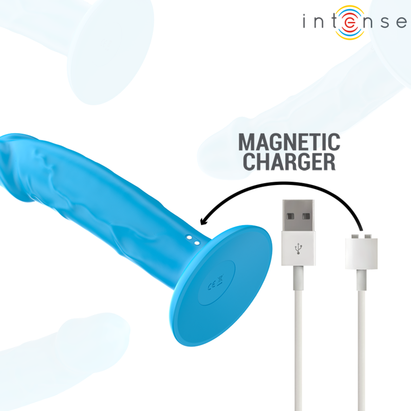 INTENSE - PHOEBE REALISTIC VIBRATOR 10 VIBRATIONS BLUE REMOTE CONTROL - Bild 7