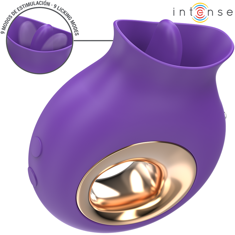 Alternative view of INTENSE - TULI CLITORIS STIMULATOR 9 VIBRATIONS & 9 OSCILLATIONS PURPLE