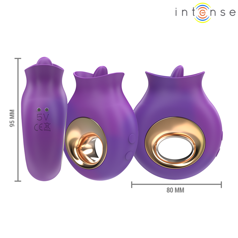 INTENSE - TULI CLITORIS STIMULATOR 9 VIBRATIONS & 9 OSCILLATIONS PURPLE - Bild 4