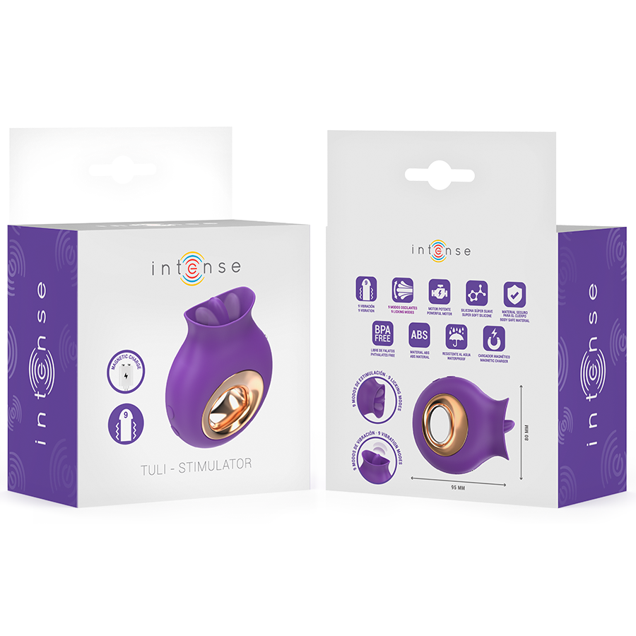 INTENSE - TULI CLITORIS STIMULATOR 9 VIBRATIONS & 9 OSCILLATIONS PURPLE - Bild 7