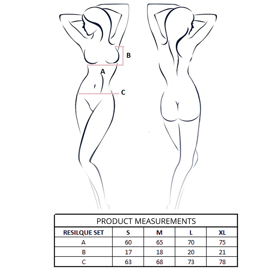 Alternative view of PASSION - RESILQUE BRA + THONG SET BLACK L/XL