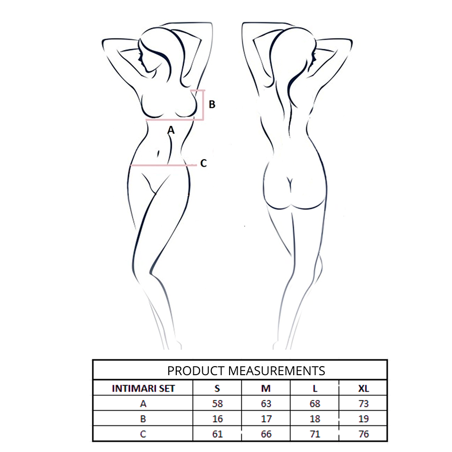 PASSION - INTIMARI BRA + PANTIES SET PINK L/XL - Bild 4