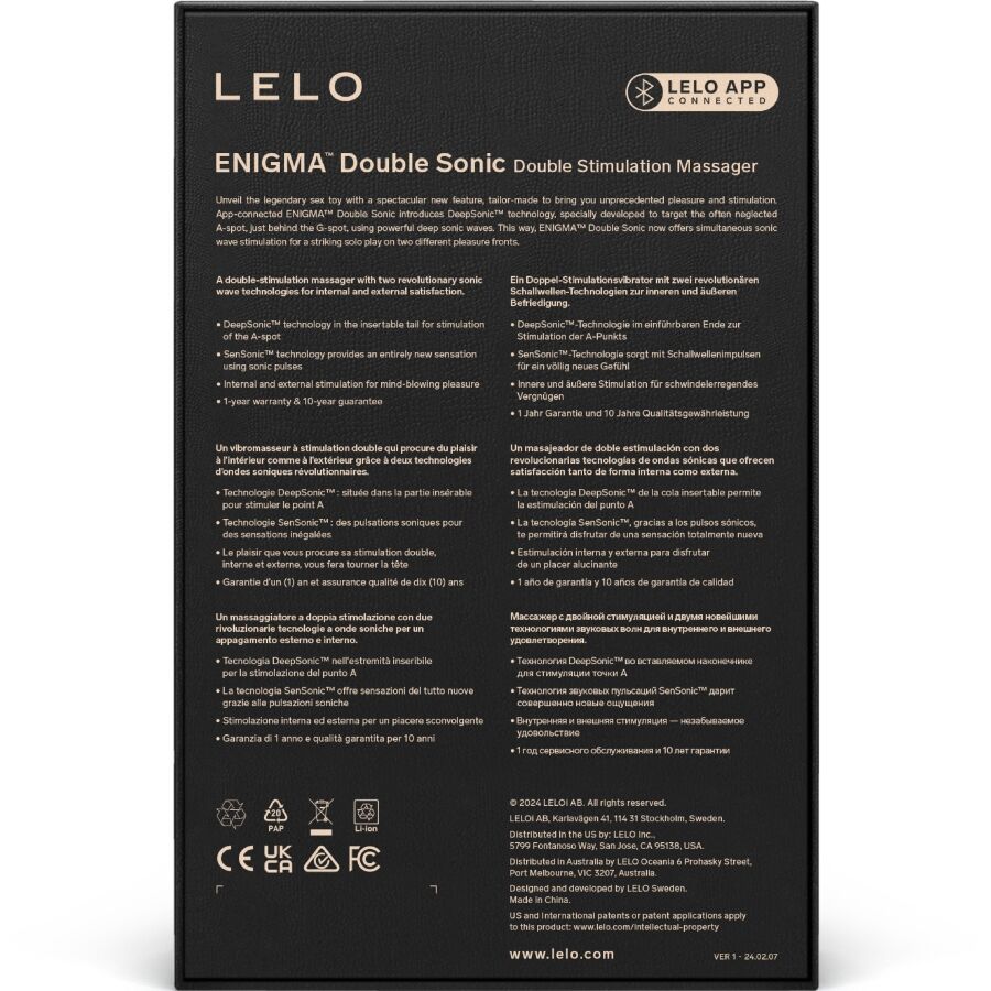LELO - ENIGMA DOUBLE SONIC VIBRATOR POINT G CYBER PURPLE - Bild 5