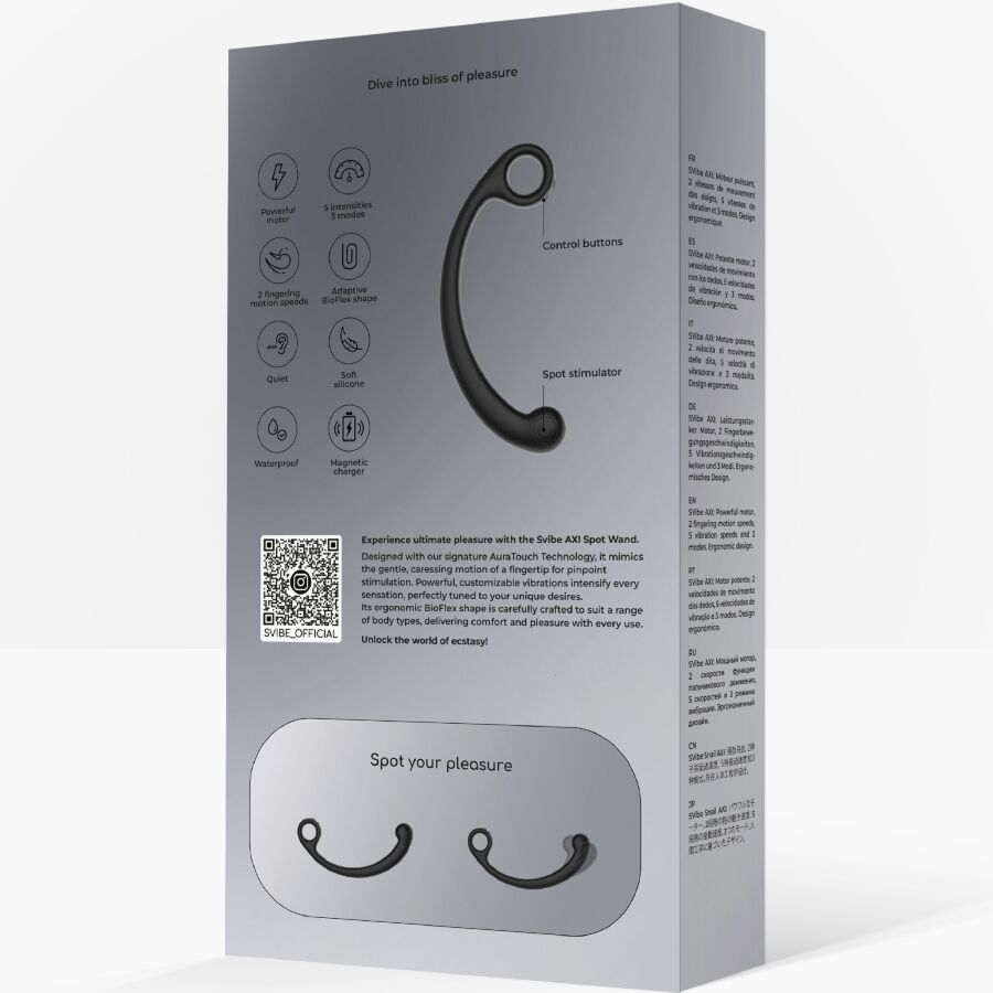 SNAIL VIBE - AXI VIBRATING MASSAGE WAND BLACK - Bild 3