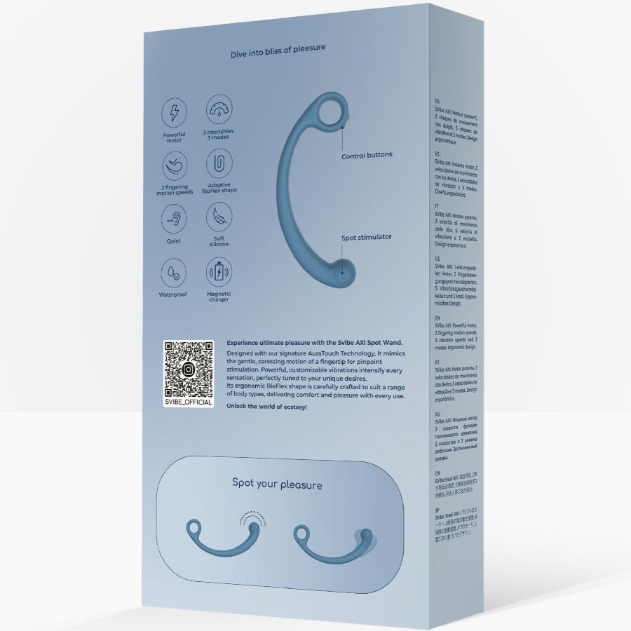 SNAIL VIBE - AXI VIBRATING MASSAGE WAND BLUE - Bild 7