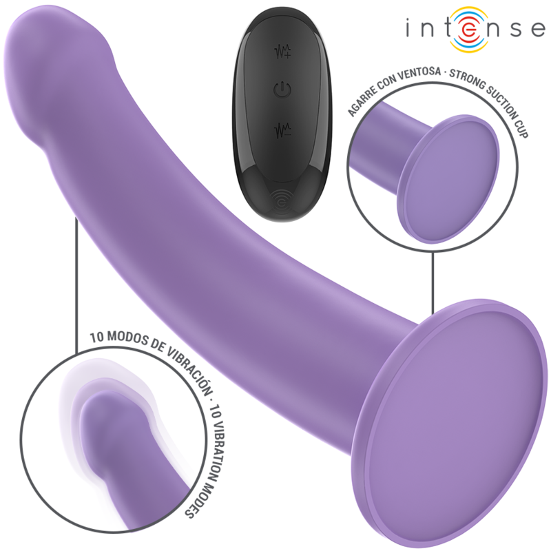 Alternative view of INTENSE - EDDIE VIBRATOR 17.5 CM 10 VIBRATIONS PURPLE REMOTE CONTROL