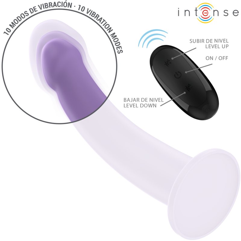INTENSE - EDDIE VIBRATOR 17.5 CM 10 VIBRATIONS PURPLE REMOTE CONTROL - Bild 4