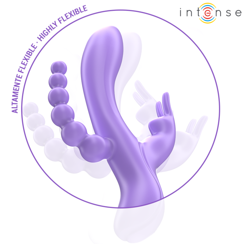 INTENSE - MIKO TRIPLE VIBRATOR RABBIT & STIMULATOR & ANAL 7 VIBRATIONS PURPLE - Bild 4