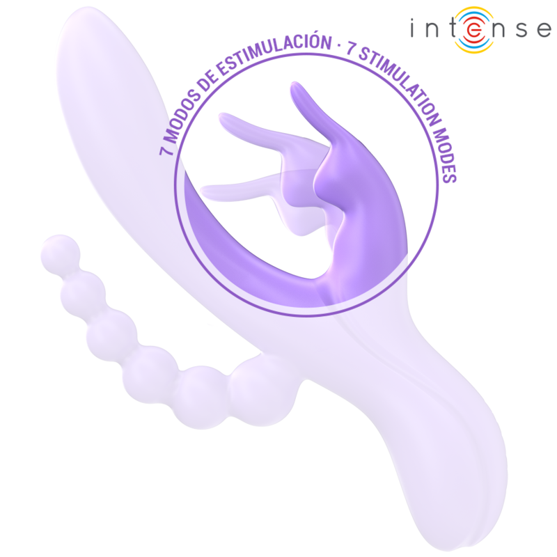 INTENSE - MIKO TRIPLE VIBRATOR RABBIT & STIMULATOR & ANAL 7 VIBRATIONS PURPLE - Bild 6
