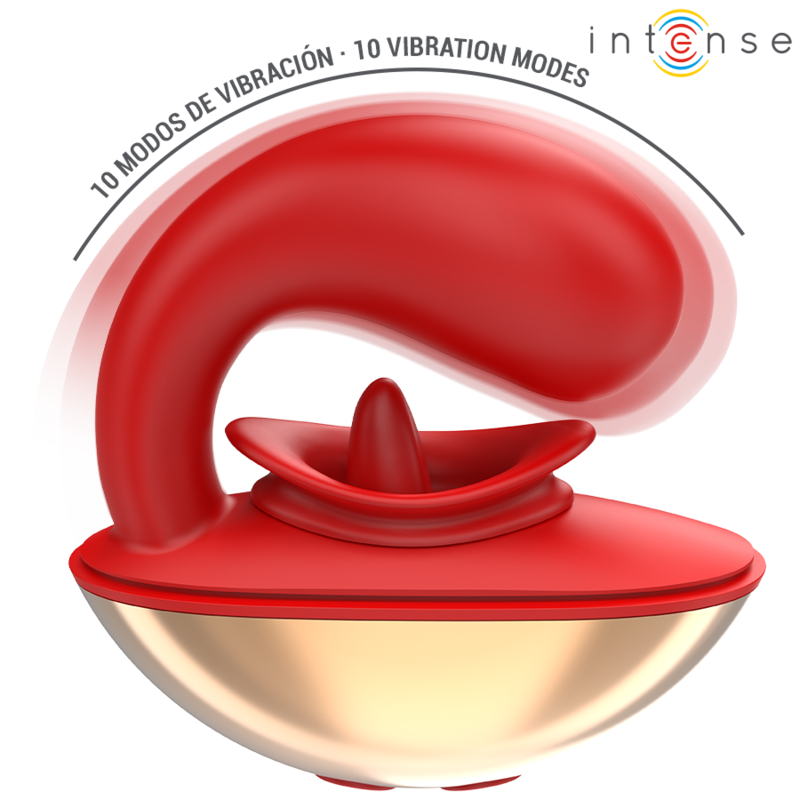 INTENSE - MARIAH VIBRATOR & STIMULATOR IN U SHAPE 10 VIBRATIONS RED - Bild 4