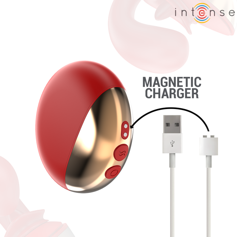INTENSE - MARIAH VIBRATOR & STIMULATOR IN U SHAPE 10 VIBRATIONS RED - Bild 7