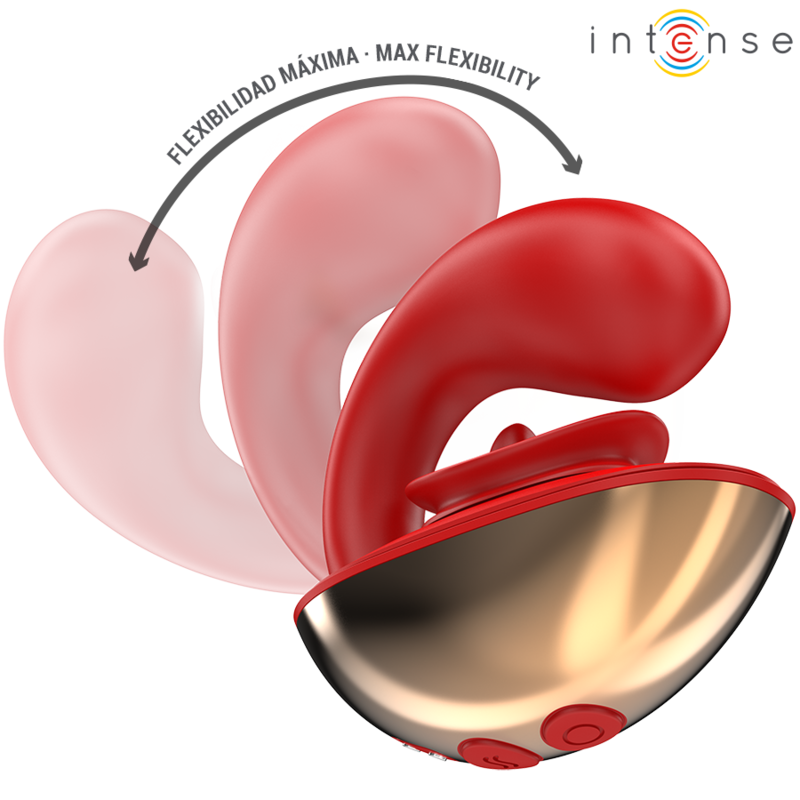 INTENSE - MARIAH VIBRATOR & STIMULATOR IN U SHAPE 10 VIBRATIONS RED - Bild 3