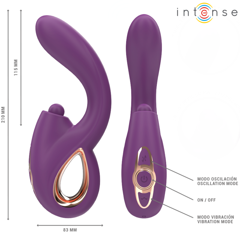 INTENSE - LALI MULTIFUNCTION G-SPOT VIBRATOR TAPPING & THRUST & VIBRATION PURPLE - Bild 6
