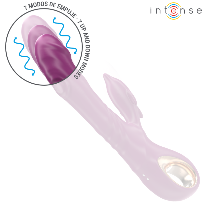 INTENSE - HALLE MULTIFUNCTION VIBRATOR WITH DOLPHIN STIMULATING TONGUE PURPLE - Bild 4