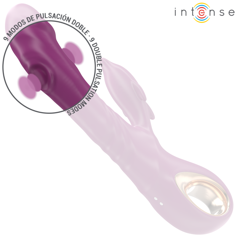 INTENSE - HALLE MULTIFUNCTION VIBRATOR WITH DOLPHIN STIMULATING TONGUE PURPLE - Bild 5