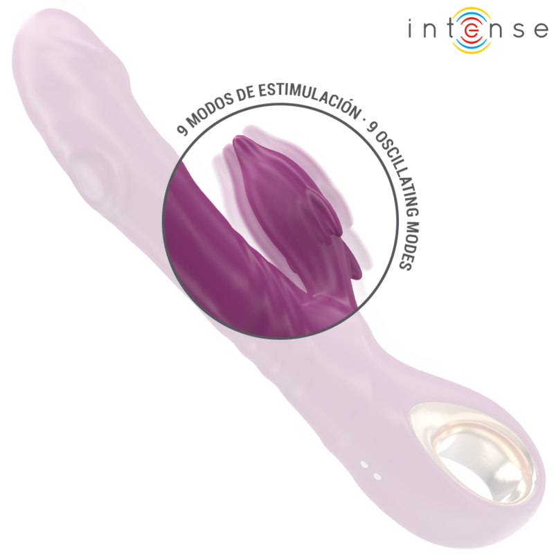 INTENSE - HALLE MULTIFUNCTION VIBRATOR WITH DOLPHIN STIMULATING TONGUE PURPLE - Bild 6