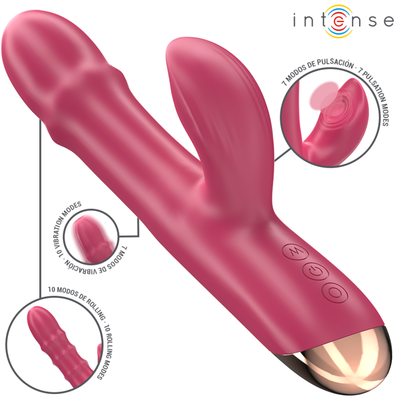Alternative view of INTENSE - CHLOE MULTIFUNCTION VIBRATOR 3 IN 1 RED