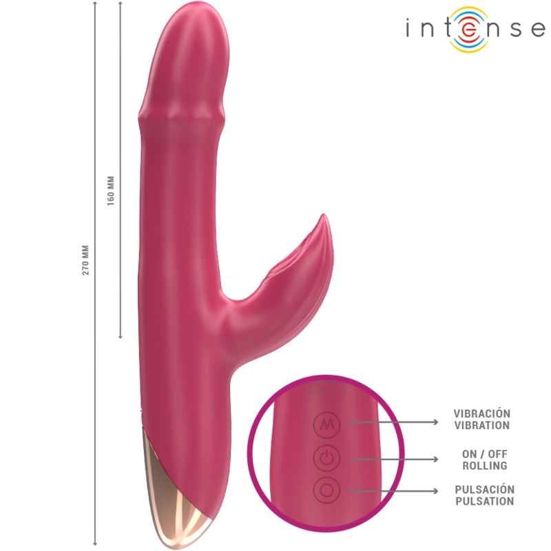 INTENSE - CHLOE MULTIFUNCTION VIBRATOR 3 IN 1 RED - Bild 6